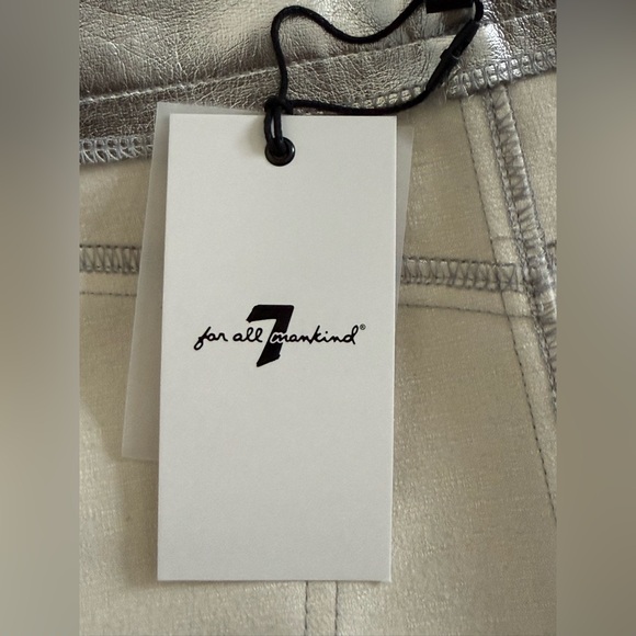 7 For All Mankind Shimmering Silver Pencil Skirt | Size Medium - Picture 9 of 11